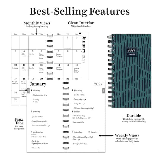 2027 Blue Streak Small Weekly Monthly Planner